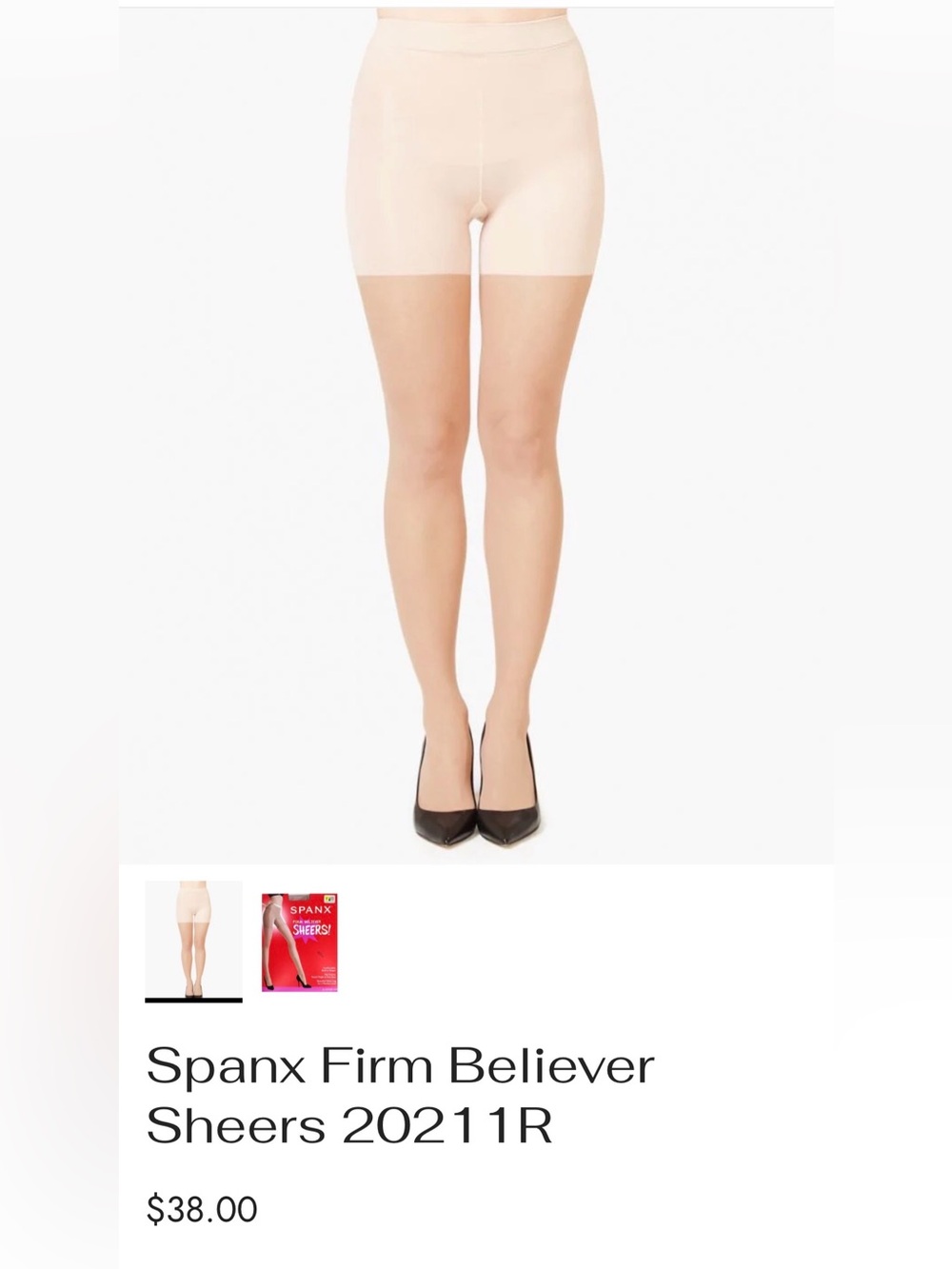 SPANX Firm Believer Sheers High-Waisted Hosiery in Shade 2, size D